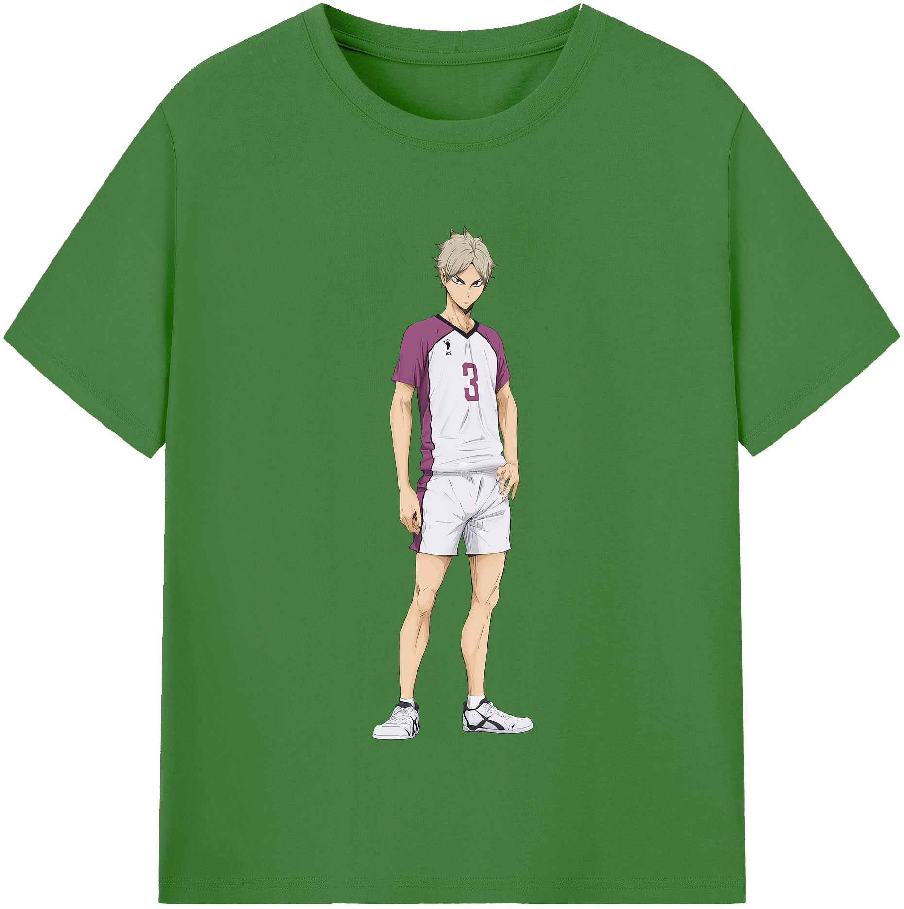 （画像用） ハイキュー!! Haikyu!! レディースカジュアルプリントTシャツ（綿100％）